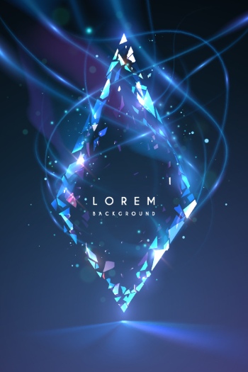 Boards, Lights, Ribbons & Sparks Blue Background Templates 32xAI