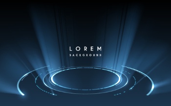 Boards, Lights, Ribbons & Sparks Blue Background Templates 32xAI