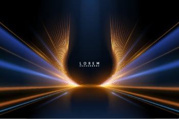 Boards, Lights, Ribbons & Sparks Gold Background Templates 32xAI