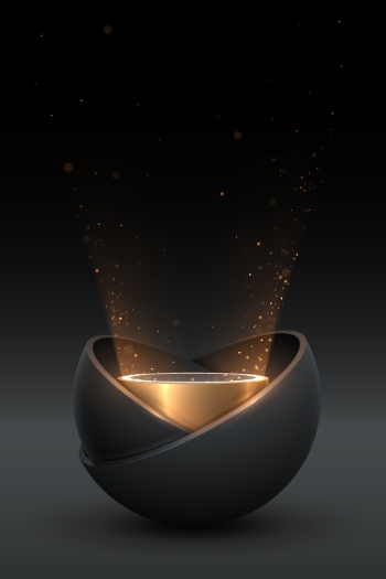 Boards, Lights, Ribbons & Sparks Gold Background Templates 32xAI