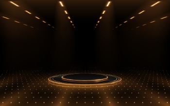 Boards, Lights, Ribbons & Sparks Gold Background Templates 32xAI