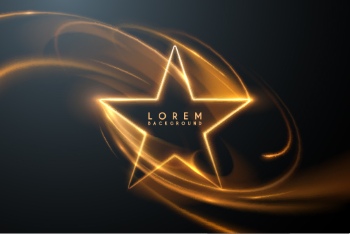 Boards, Lights, Ribbons & Sparks Gold Background Templates 32xAI