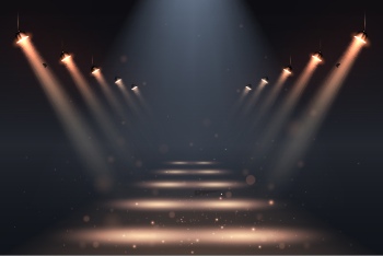 Boards, Lights, Ribbons & Sparks Gold Background Templates 32xAI