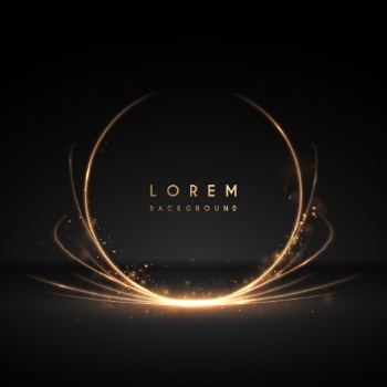 Boards, Lights, Ribbons & Sparks Gold Background Templates 32xAI