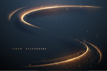 Boards, Lights, Ribbons & Sparks Gold Background Templates 32xAI