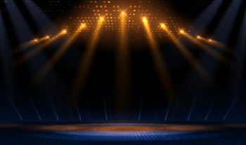 Boards, Lights, Ribbons & Sparks Gold Background Templates 32xAI