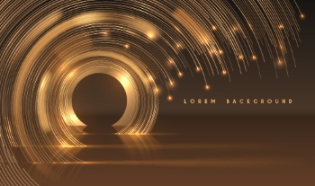 Boards, Lights, Ribbons & Sparks Gold Background Templates 32xAI