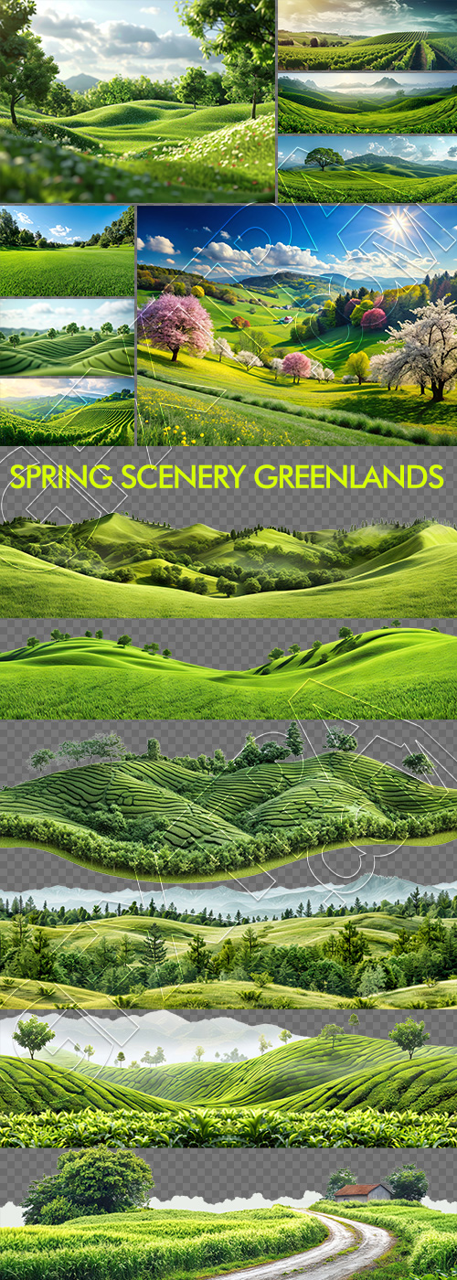 Spring Scenery Greenlands 22xJPEG, 8xPNG