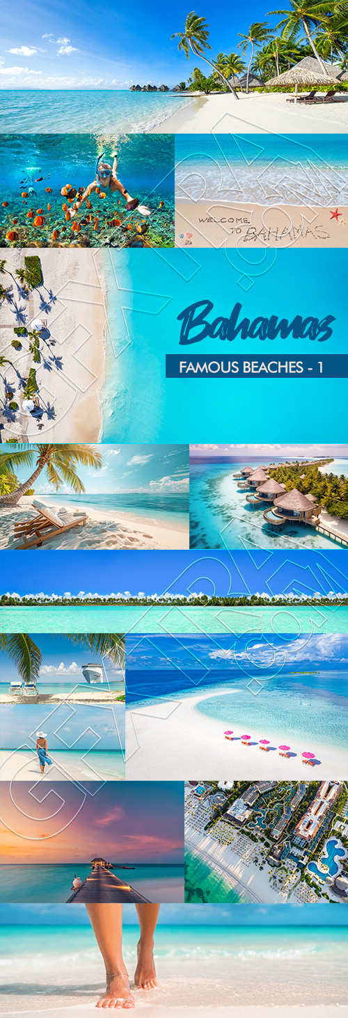 Famous Beaches #1, BAHAMAS 30xJPEG