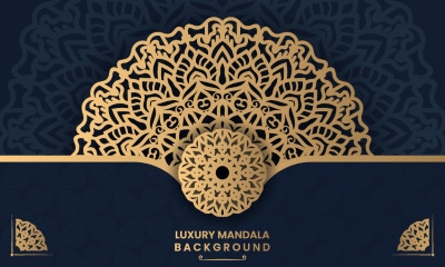 Wedding Invitation Cards with Golden Mandalas 25xAI