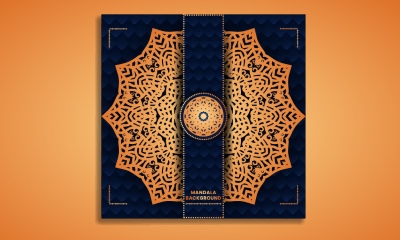 Wedding Invitation Cards with Golden Mandalas 25xAI