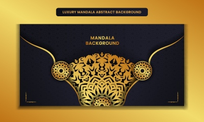 Wedding Invitation Cards with Golden Mandalas 25xAI