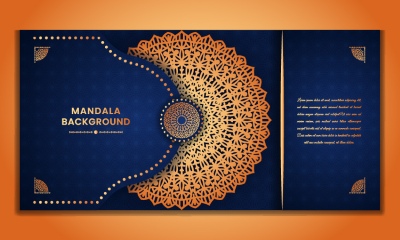 Wedding Invitation Cards with Golden Mandalas 25xAI