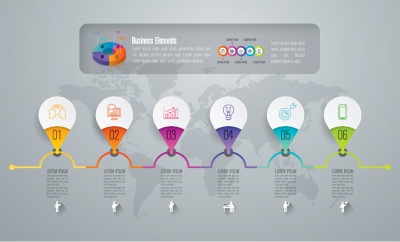 Infographics Design Vectors & Business Icons #1, 33xAI