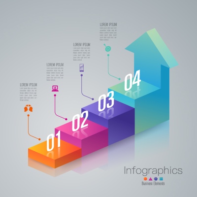 Infographics Design Vectors & Business Icons #1, 33xAI