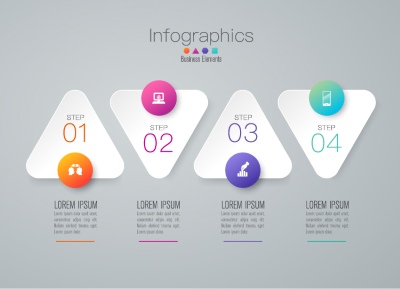 Infographics Design Vectors & Business Icons #1, 33xAI