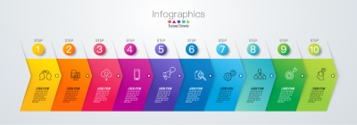 Infographics Design Vectors & Business Icons #1, 33xAI