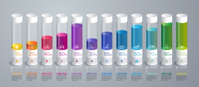 Infographics Design Vectors & Business Icons #1, 33xAI