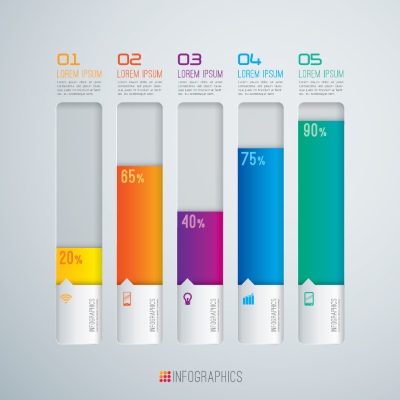 Infographics Design Vectors & Business Icons #1, 33xAI