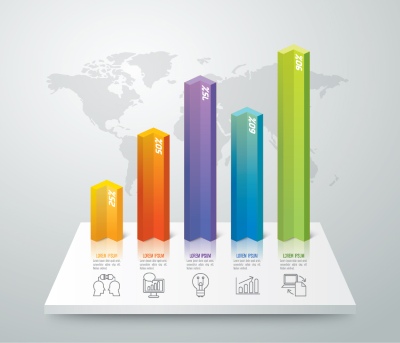 Infographics Design Vectors & Business Icons #1, 33xAI