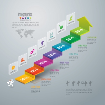 Infographics Design Vectors & Business Icons #1, 33xAI