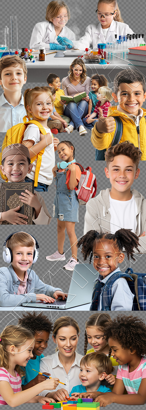 Child Students 24xPNG