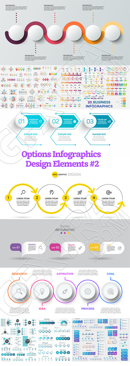 Options Infographics Design Elements #2, 30xAI