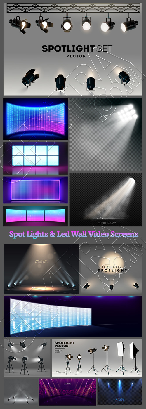 Spot Lights & Led Wall Video Screens 31xAI
