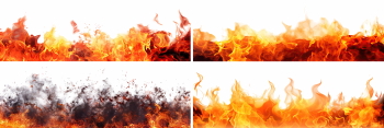 Flames Abstract Transparent Backgrounds 25xPNG