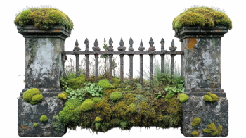 Stone-Wood Garden Gates & Walls 25xPNG
