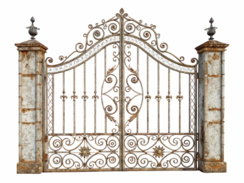 Stone-Wood Garden Gates & Walls 25xPNG