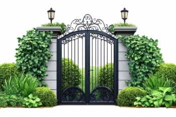 Stone-Wood Garden Gates & Walls 25xPNG