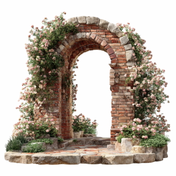 Stone-Wood Garden Gates & Walls 25xPNG