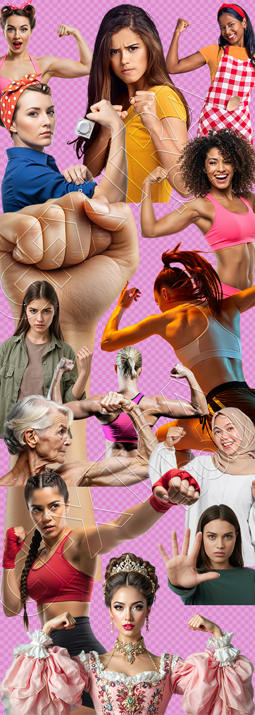 Woman Strong Biceps 25xPNG