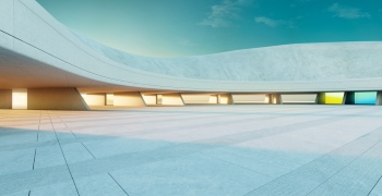 3D Futuristic Building Interiors with Warm Lights 25xJPEG