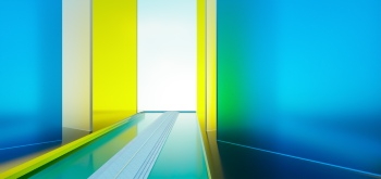 3D Futuristic Building Interiors with Warm Lights 25xJPEG