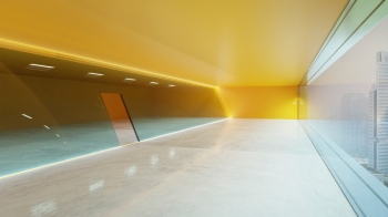 3D Futuristic Building Interiors with Warm Lights 25xJPEG