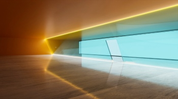 3D Futuristic Building Interiors with Warm Lights 25xJPEG