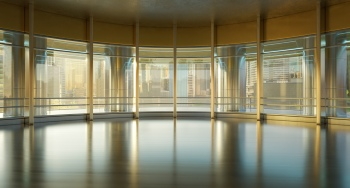 3D Futuristic Building Interiors with Warm Lights 25xJPEG