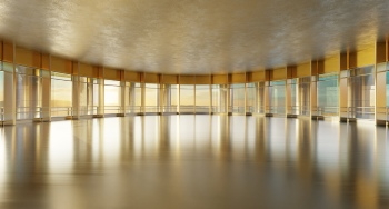 3D Futuristic Building Interiors with Warm Lights 25xJPEG