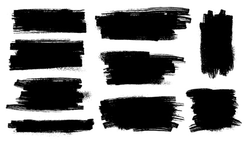Black Brush Stroke Vectors 25xAI