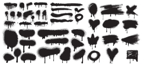 Black Brush Stroke Vectors 25xAI