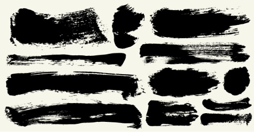 Black Brush Stroke Vectors 25xAI