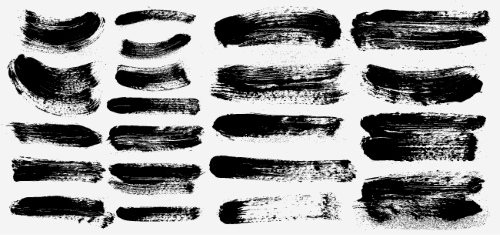 Black Brush Stroke Vectors 25xAI
