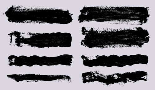 Black Brush Stroke Vectors 25xAI
