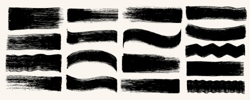 Black Brush Stroke Vectors 25xAI