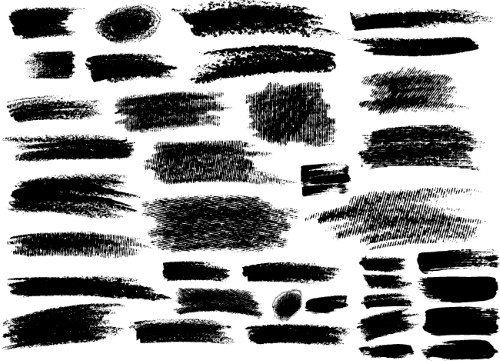 Black Brush Stroke Vectors 25xAI