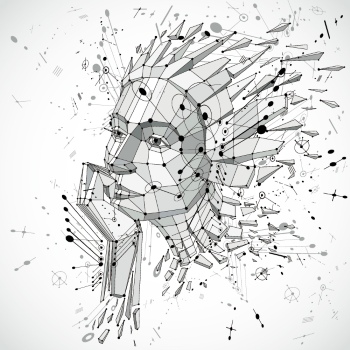 Abstract Faces Digital Art Vectors 25xAI