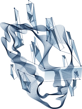 Abstract Faces Digital Art Vectors 25xAI