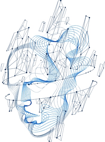 Abstract Faces Digital Art Vectors 25xAI